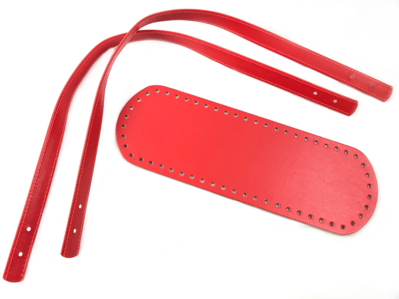 Kit borsa uncinetto similpelle manico 60 cm + fondo | tre sfere
