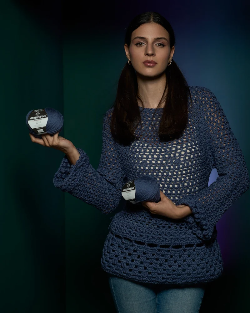 Lana merino fine cf 500 gr | 100% lana | maglia e uncinetto