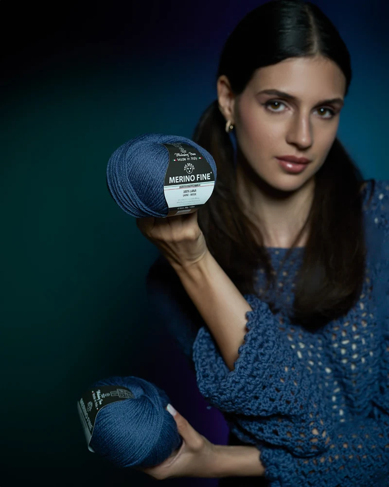 Lana merino fine cf 500 gr | 100% lana | maglia e uncinetto