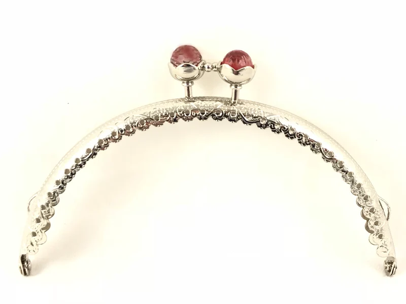 Chiusura clic clac ovale argento per borse | 12,5 cm | cf 1 pz