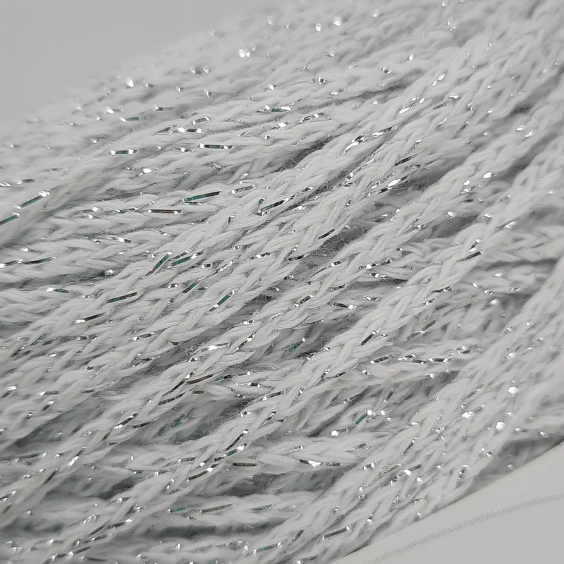 Cordino Brady Bianco e Lurex Argento 250gr