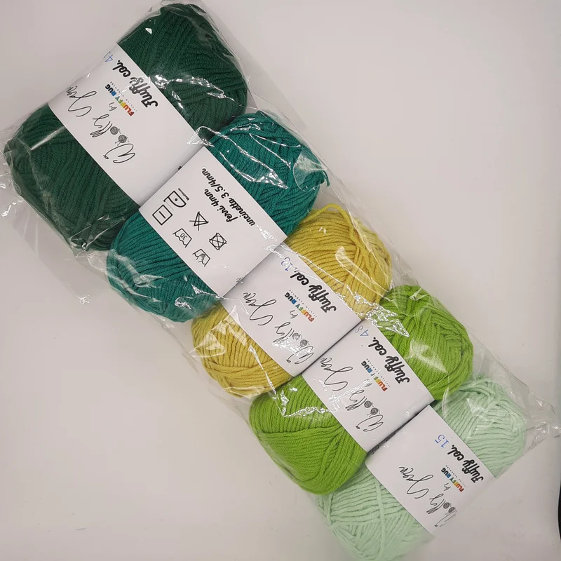 Kit Fluffy Verde, Filato Baby 250gr