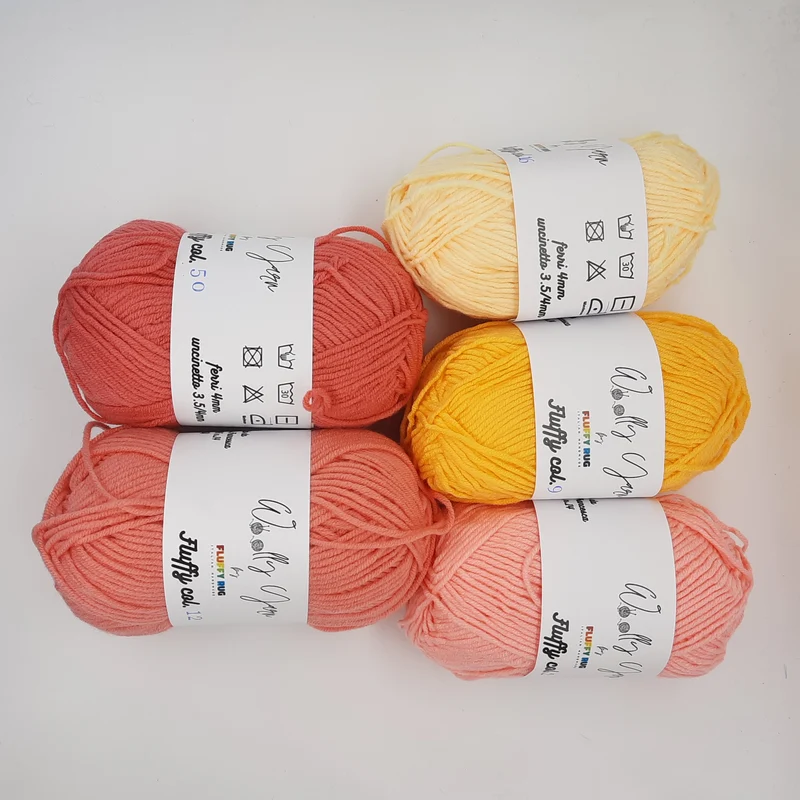 Kit Fluffy Tramonto, Filato Baby 250gr