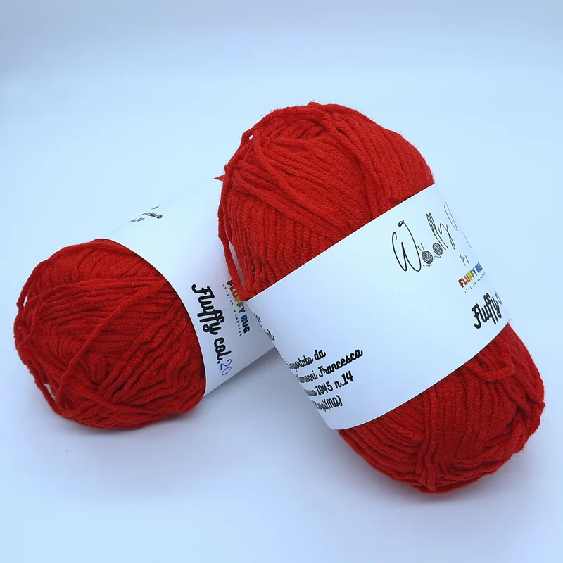 Fluffy Rosso Natale, Filato Baby N.20