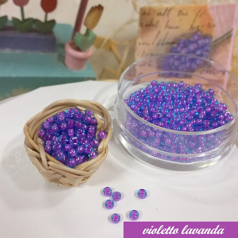 Perline rocailles boemia vetro composizioni fai da te 9/0 = 2.5 mm