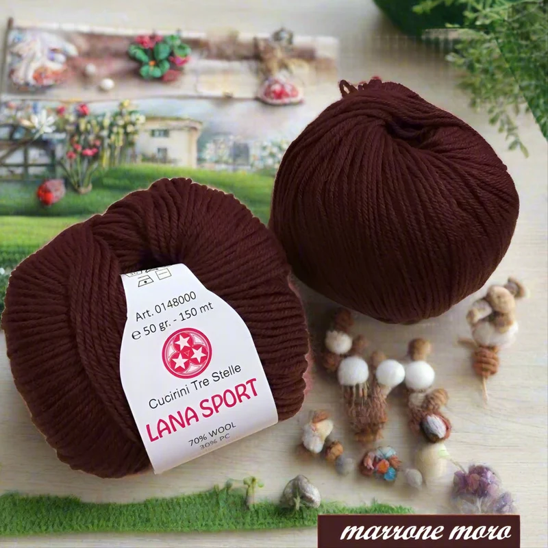 Lana 50 o 70% misto filato sintetico gomitoli x uncinetto ferri 3-3.5