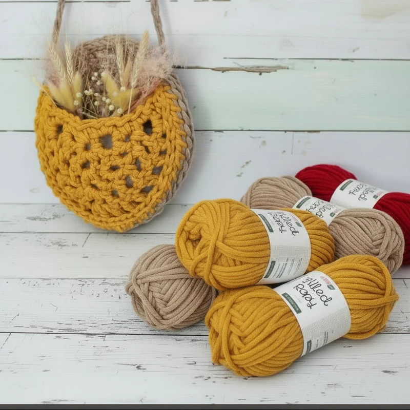 Corda intrecciata 6 mm filled Ropy tubolare uncinetto macramè crochet