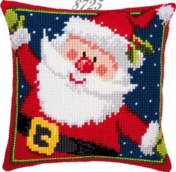 Tela stampata fili kit cuscino mezzo punto o croce ricamo Natale