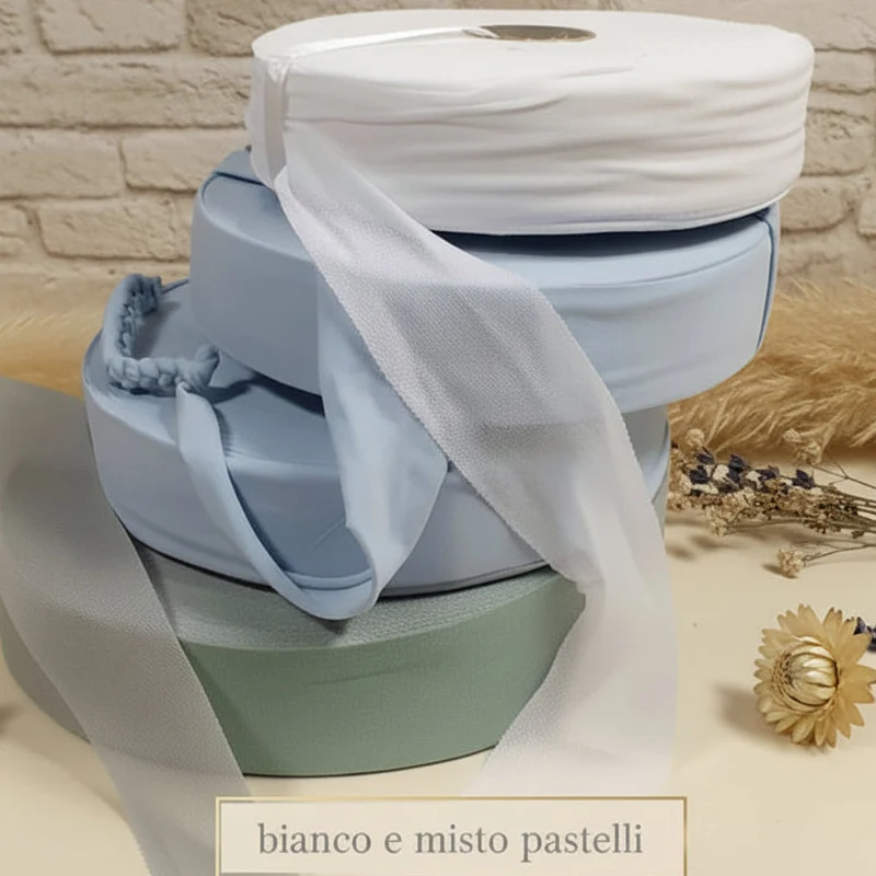 A peso tulle + lycra pizza sfumata fettuccia borse uncinetto elastica