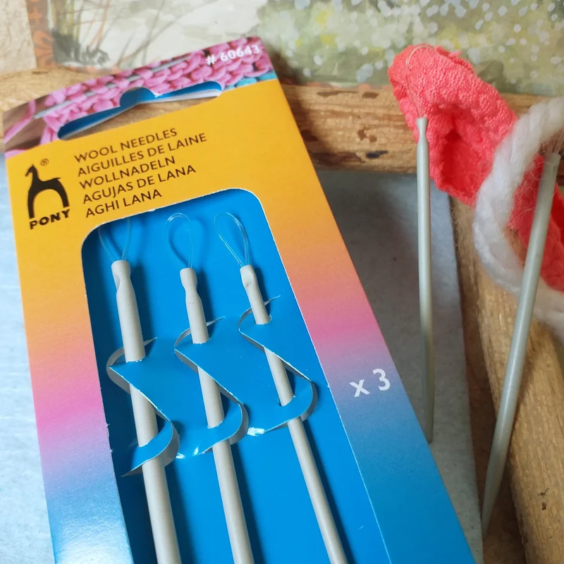 Aghi tira fettuccia per cordini filati lana cruna flessibile nylon