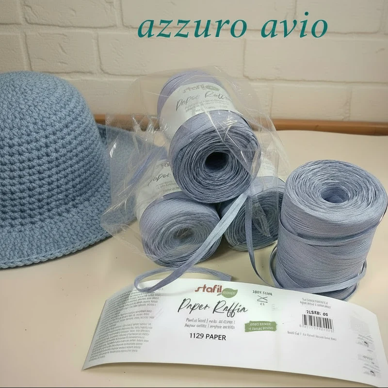 Rafia naturale cellulosa vegetale uncinetto crochet borse e cappelli