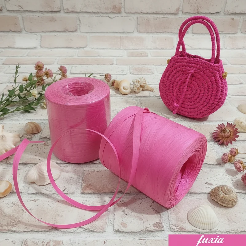 Rafia naturale cellulosa vegetale uncinetto crochet borse e cappelli