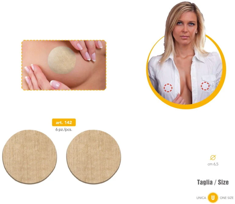 Copricapezzoli Adesivi Traspiranti e Anallergici Marbet, Confezione 6 Pezzi