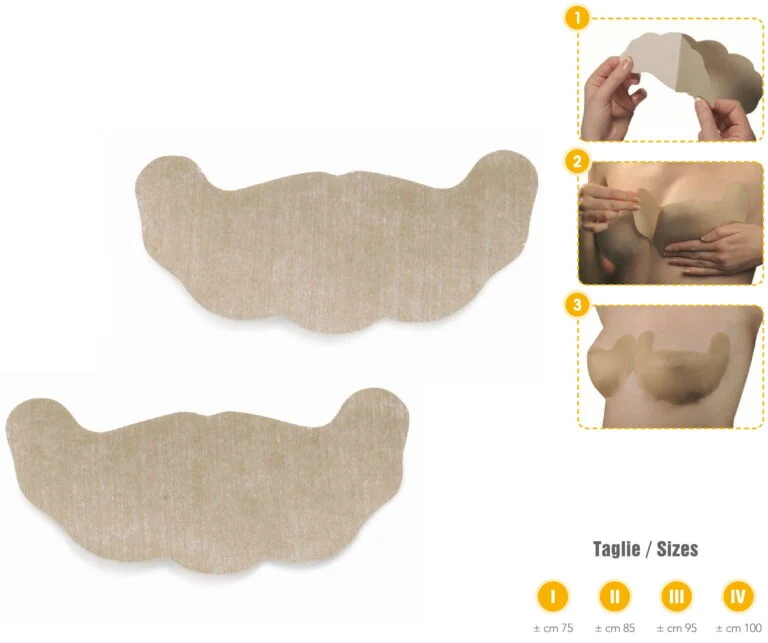 Reggiseno Autoadesivo Traspirante Marbet, 4 Taglie, Colore Nudo