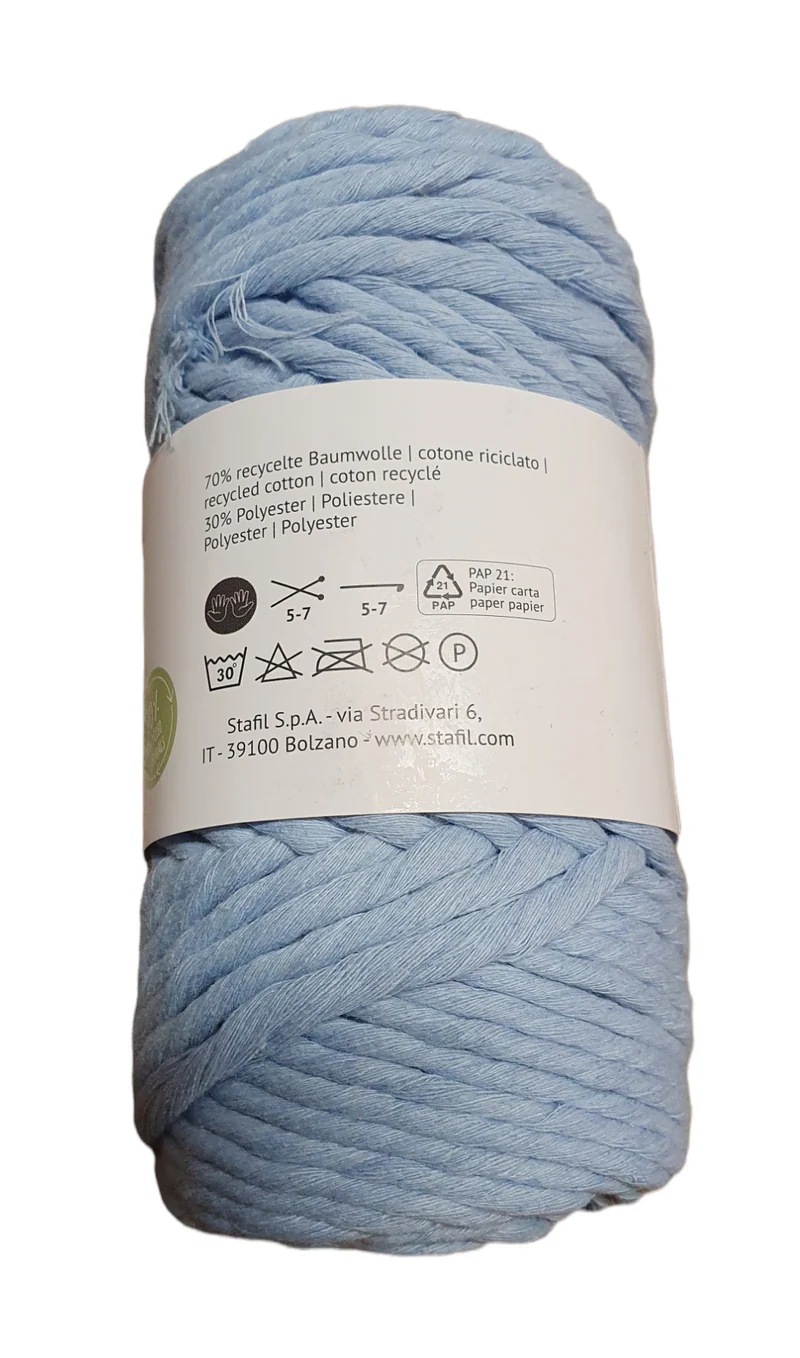 Filato My Macramè Boho Stafil, 1 Gomitolo di Cotone Riciclato e Poliestere per Hobbistica 250gr