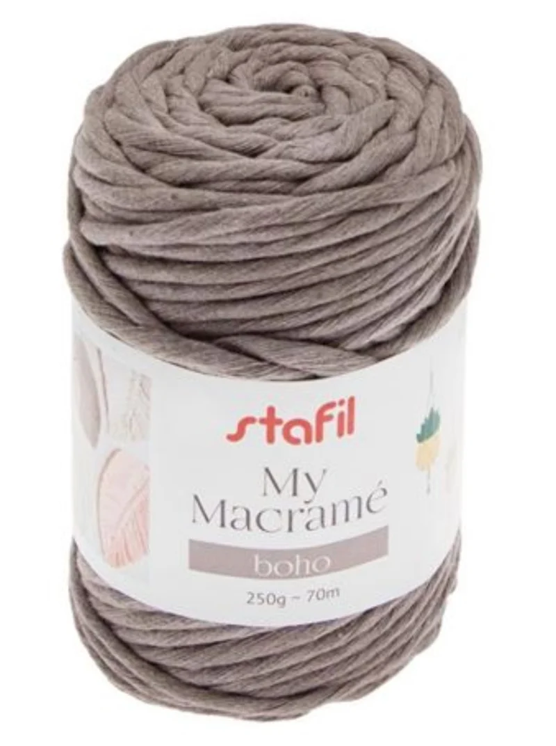 Filato My Macramè Boho Stafil, 1 Gomitolo di Cotone Riciclato e Poliestere per Hobbistica 250gr