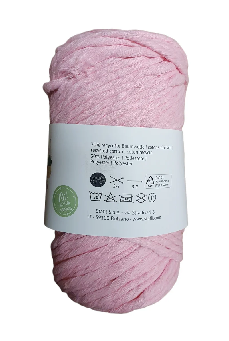 Filato My Macramè Boho Stafil, 1 Gomitolo di Cotone Riciclato e Poliestere per Hobbistica 250gr