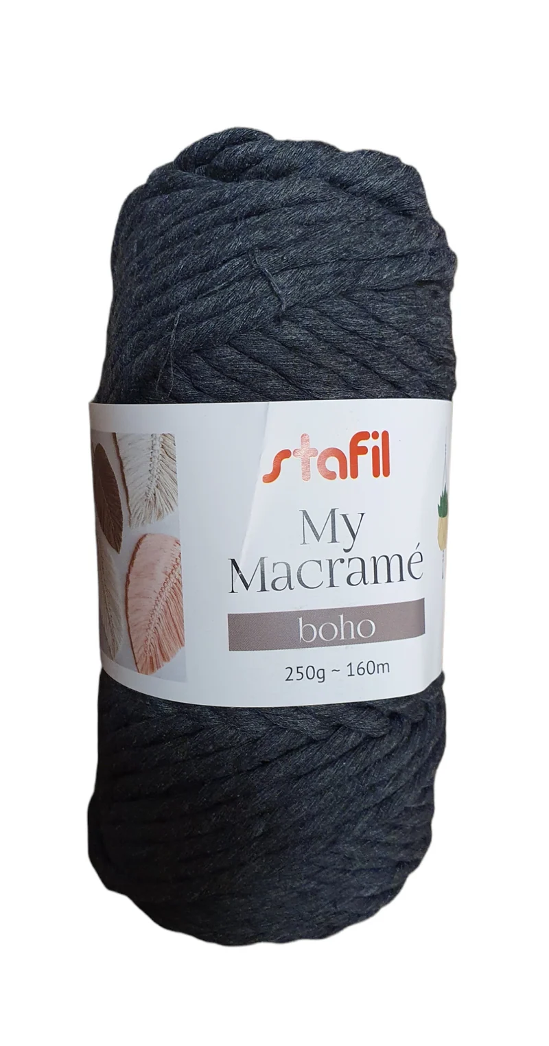Filato My Macramè Boho Stafil, 1 Gomitolo di Cotone Riciclato e Poliestere per Hobbistica 250gr