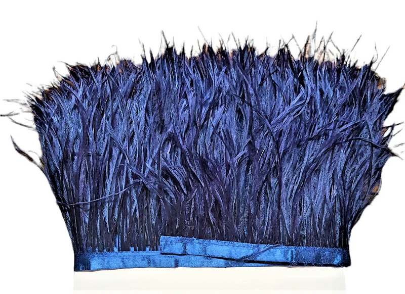 1 Mt di Frangia di Piume Altezza 15cm, Passamaneria Moda per Borse e Abbigliamento