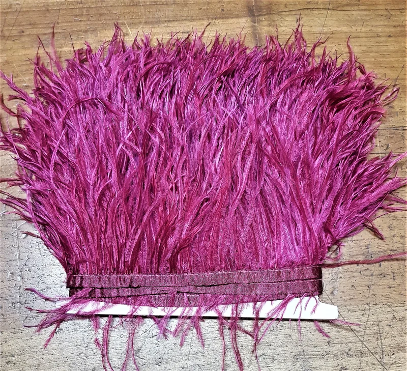 1 Mt di Frangia di Piume Altezza 15cm, Passamaneria Moda per Borse e Abbigliamento