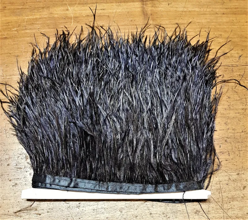 1 Mt di Frangia di Piume Altezza 15cm, Passamaneria Moda per Borse e Abbigliamento