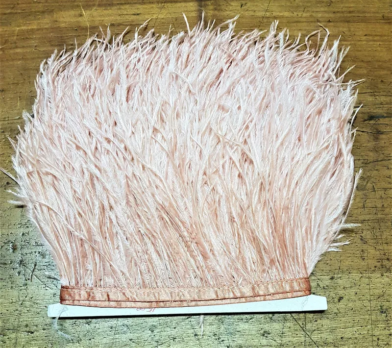 1 Mt di Frangia di Piume Altezza 15cm, Passamaneria Moda per Borse e Abbigliamento