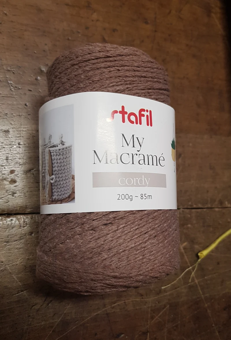 Gomitolo di Filato My Macramè Cordy Stafil in Cotone Riciclato per Hobbistica 200g