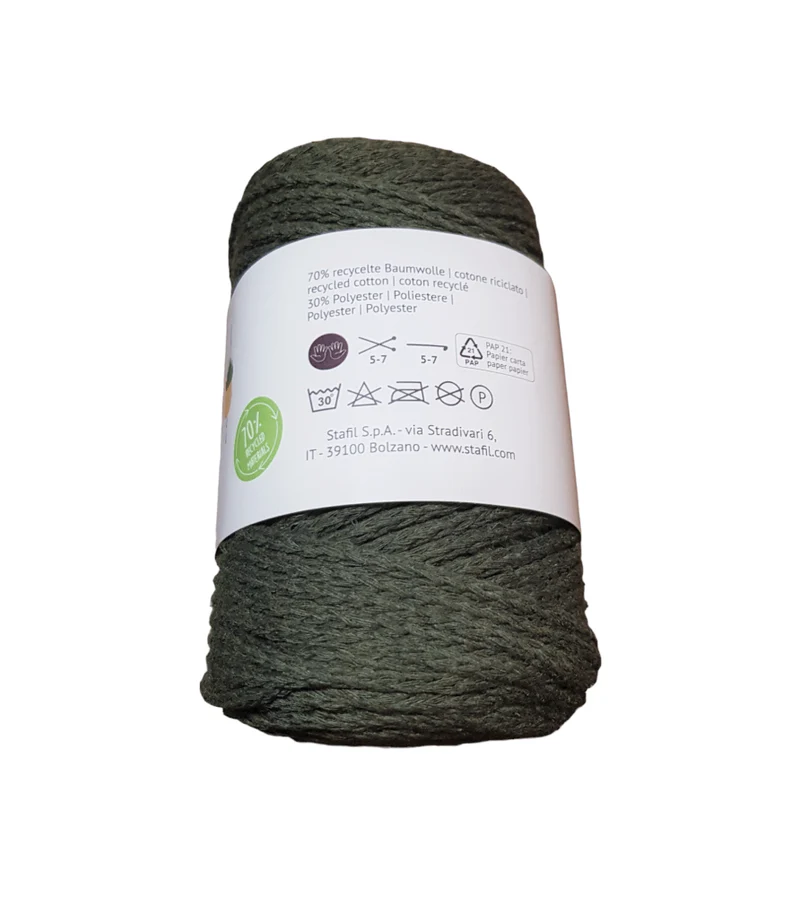 Gomitolo di Filato My Macramè Cordy Stafil in Cotone Riciclato per Hobbistica 200g