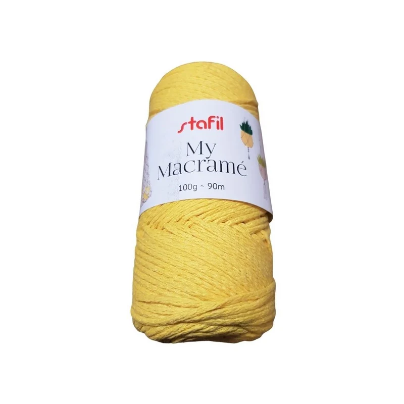 Gomitolo di Filato My Macramè Stafil in Cotone Riciclato per Hobbistica 100g
