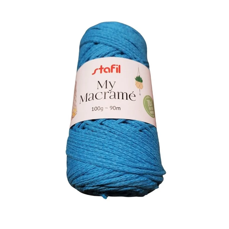 Gomitolo di Filato My Macramè Stafil in Cotone Riciclato per Hobbistica 100g
