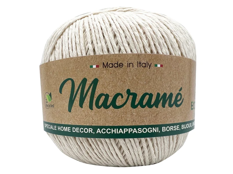 Cordino macramè barbante | cf 900 gr | 80% cotone 20% poliestere