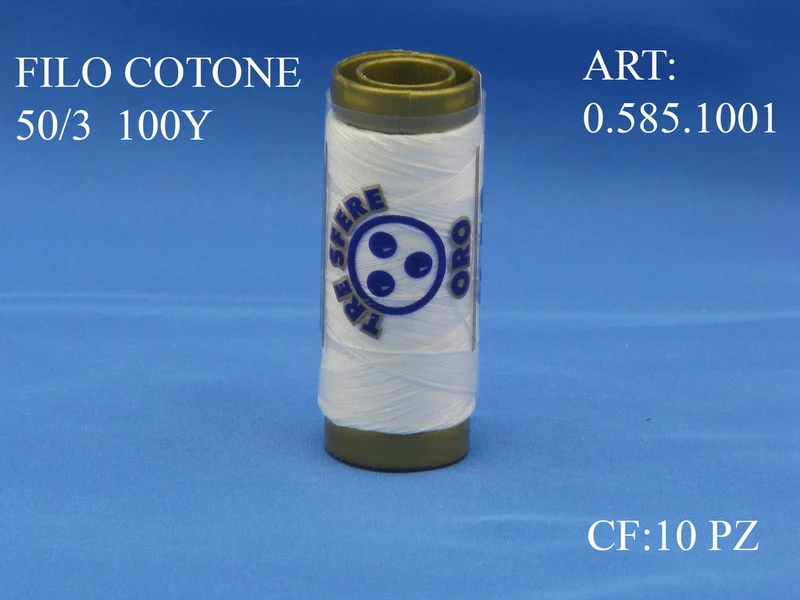 Filo cotone 50/3 100 yard cf 10 pz