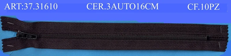 Cerniera 3auto 16cm cf.10pz.