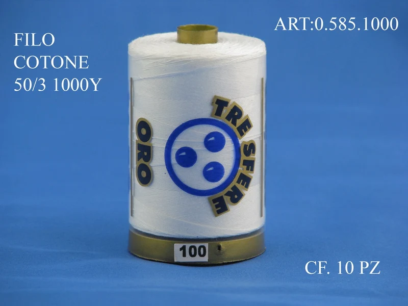 Filo cotone 50/3 1000 yard cf 10 pz
