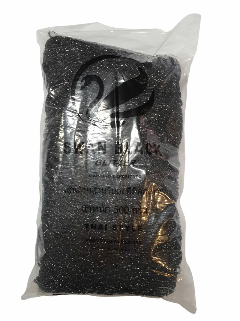 Confezione di Cordoncino Swan Black Thai per confezionare Borse Hand Made 500gr