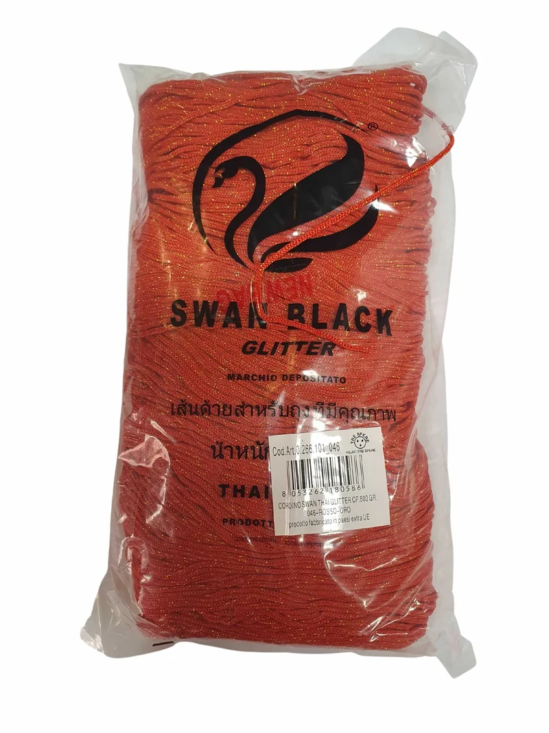 Confezione di Cordoncino Swan Black Thai per confezionare Borse Hand Made 500gr