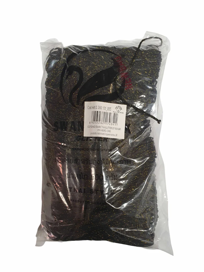 Confezione di Cordoncino Swan Black Thai per confezionare Borse Hand Made 500gr
