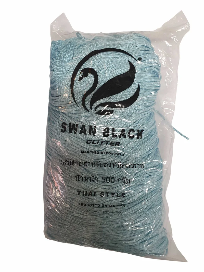 Confezione di Cordoncino Swan Black Thai per confezionare Borse Hand Made 500gr