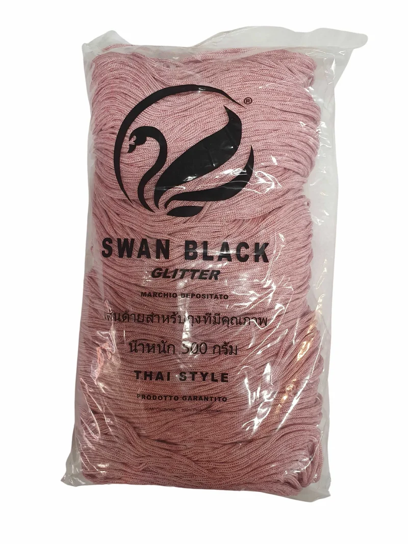 Confezione di Cordoncino Swan Black Thai per confezionare Borse Hand Made 500gr