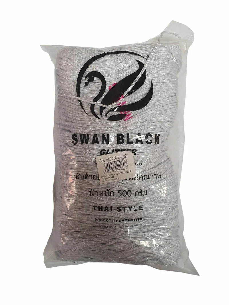 Confezione di Cordoncino Swan Black Thai per confezionare Borse Hand Made 500gr