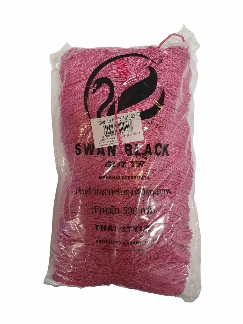 Confezione di Cordoncino Swan Black Thai per confezionare Borse Hand Made 500gr