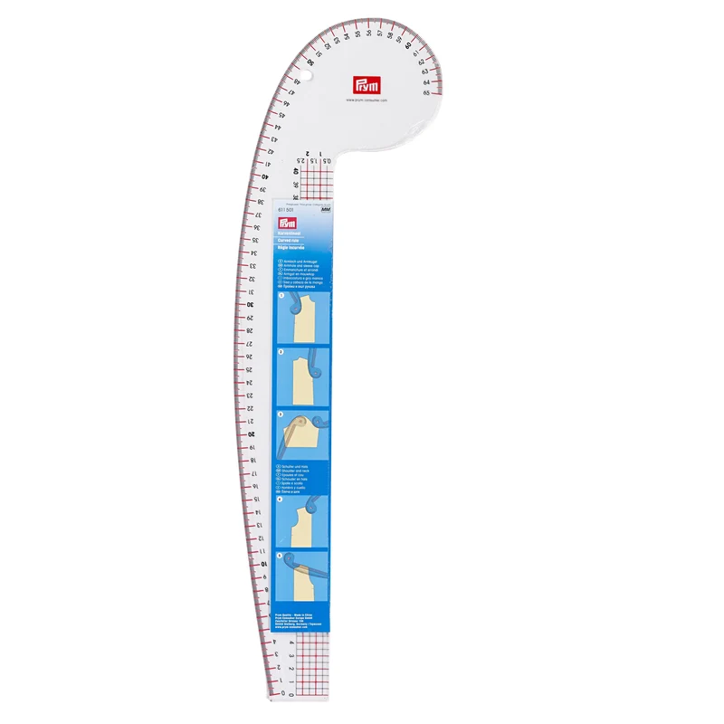 Regolo per Linee Curve Prym 611501 Giro Manica Scollo Cavallo Fianchi