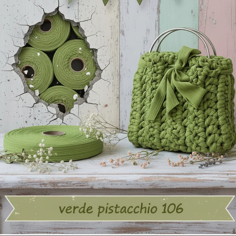 Fettuccia soft-lycra a pizza borse uncinetto crochet bags - 17 colori