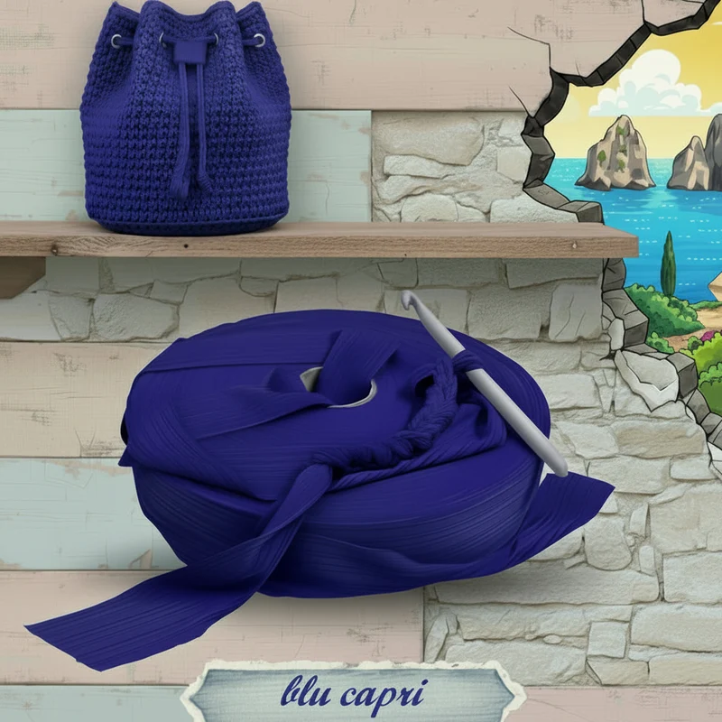 Fettuccia soft-lycra a pizza borse uncinetto crochet bags - 17 colori