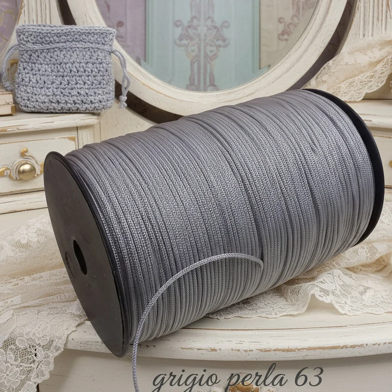 Tripolino 2 mm Thai cordino MAS borse uncinetto 3.5-4 rotolo 500 g