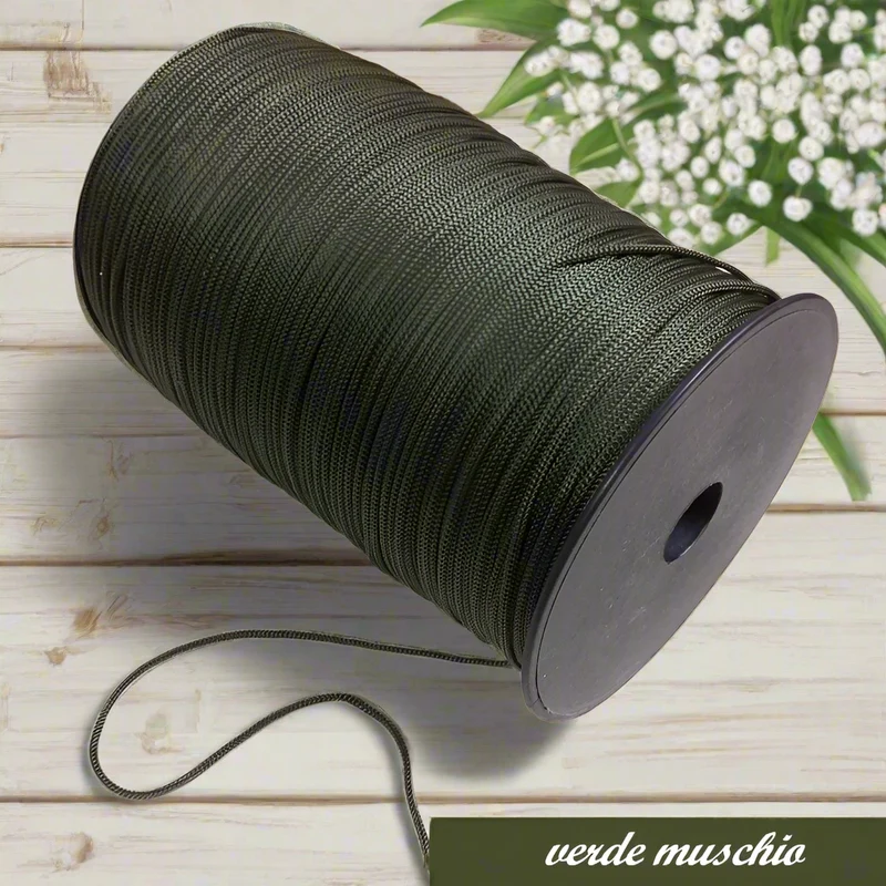 Tripolino 2 mm Thai cordino MAS borse uncinetto 3.5-4 rotolo 500 g