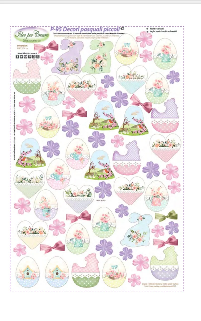 P95 Pannello Decori Pasquali piccoli