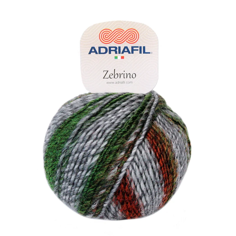 ADRIAFIL ZEBRINO MISTO LANA 53%lana 47% acrilico gr 50 metri 125 ferri 4,5