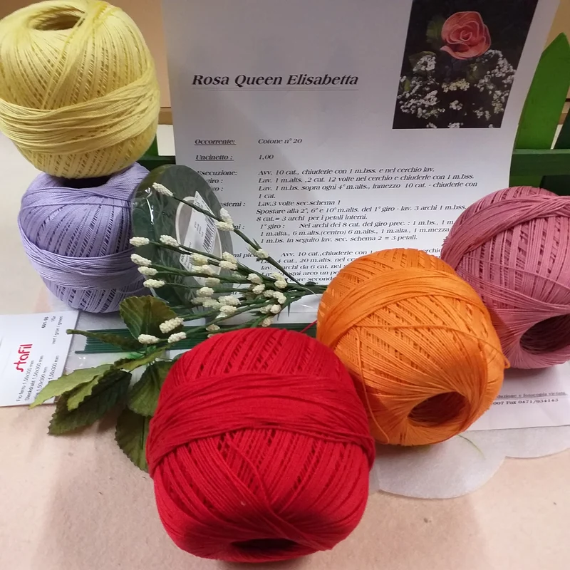 16.25 € rose uncinetto facili kit schemi fiori cotone fili foglie