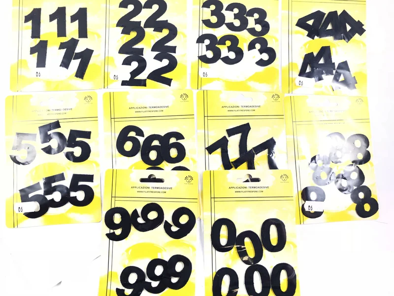 Applicazioni termoadesive numeri